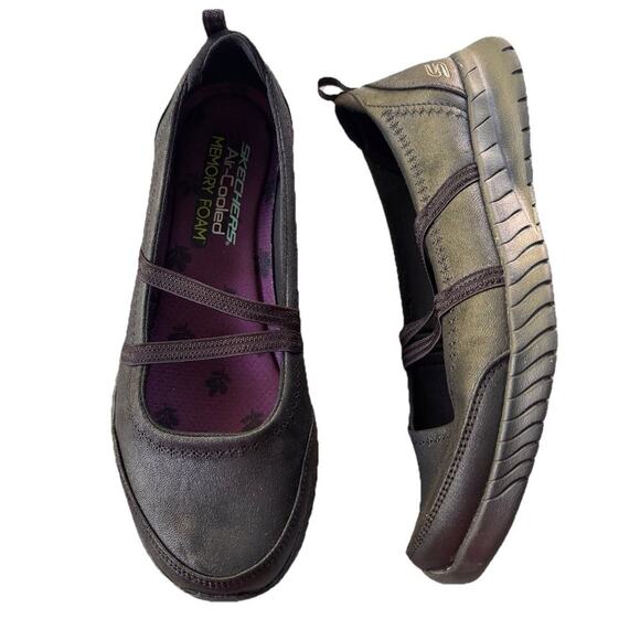 Skechers Shoes Womens 8.5 Wave Lite Good Nature Mary Jane Sneakers 23636 Black - Picture 2 of 7